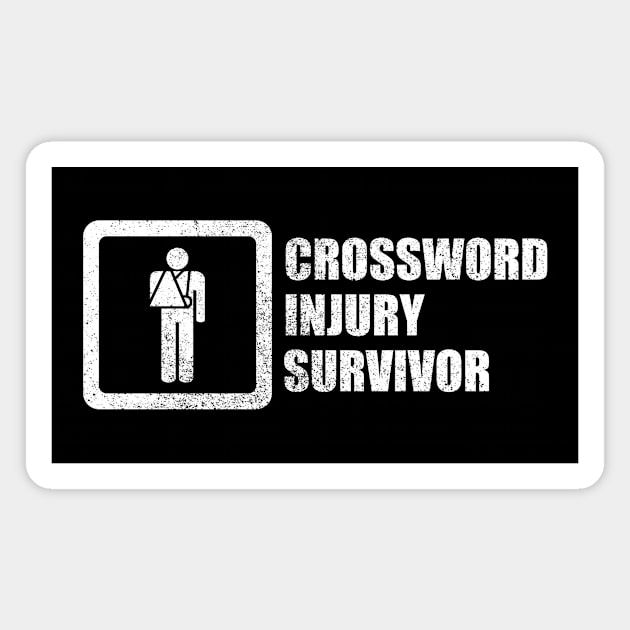 Crossword Injury Survivor Magnet by GloopTrekker